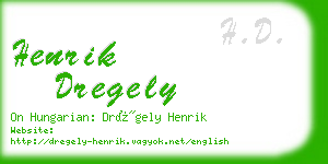 henrik dregely business card